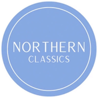 "Northern Classics" in double blue circle